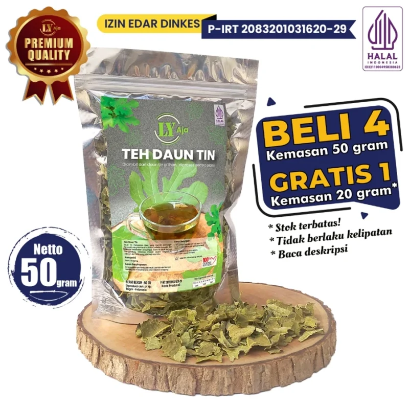 LY Aja Teh Daun Tin / Ara Kering – Daun Fig Herbal Alami Tanpa Campuran - Gambar 7