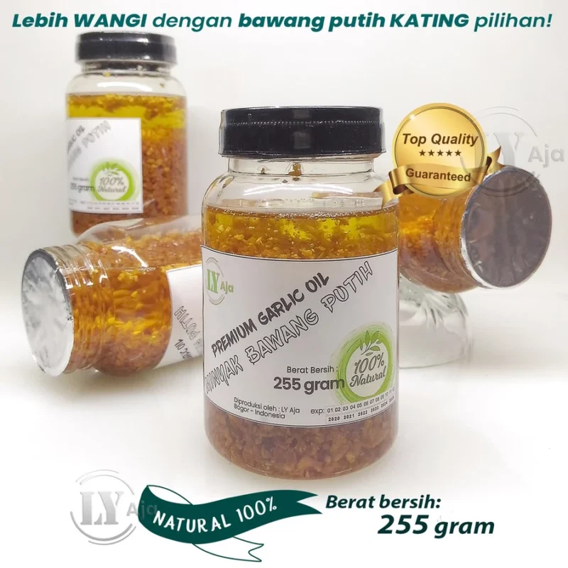 LY Aja Minyak Bawang Putih Kating Goreng 255 g – Premium Garlic Cooking Oil Tanpa Pengawet