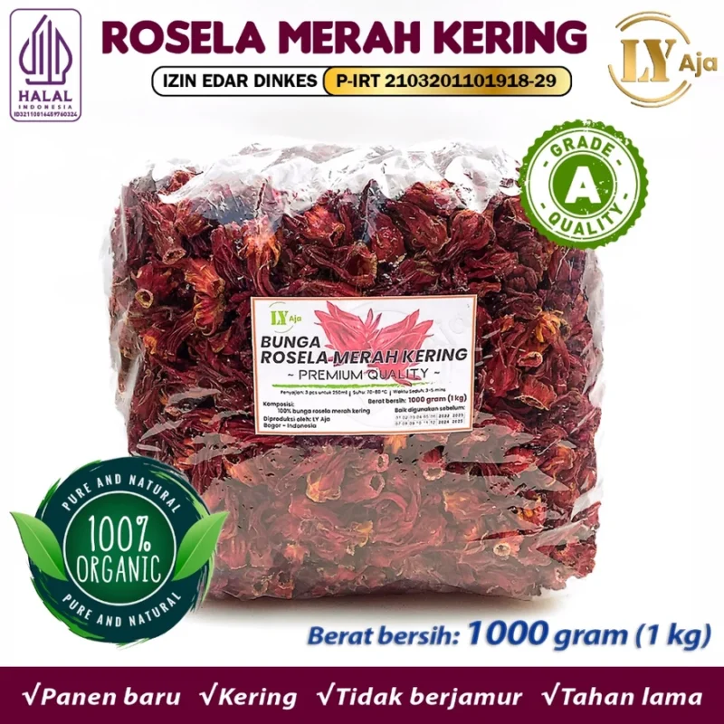 Teh Bunga Rosella Merah Kering LY Aja Grade A - Image 15
