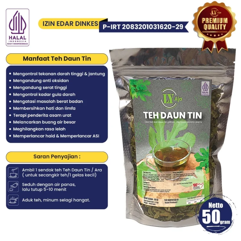LY Aja Teh Daun Tin / Ara Kering – Daun Fig Herbal Alami Tanpa Campuran - Gambar 8