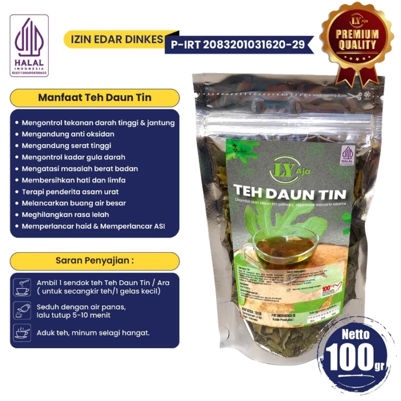 LY Aja Teh Daun Tin / Ara Kering – Daun Fig Herbal Alami Tanpa Campuran - Gambar 12