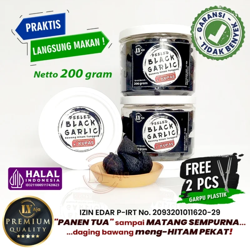 Bawang Hitam Tunggal Kupas - LY Aja Peeled Black Garlic - Image 10