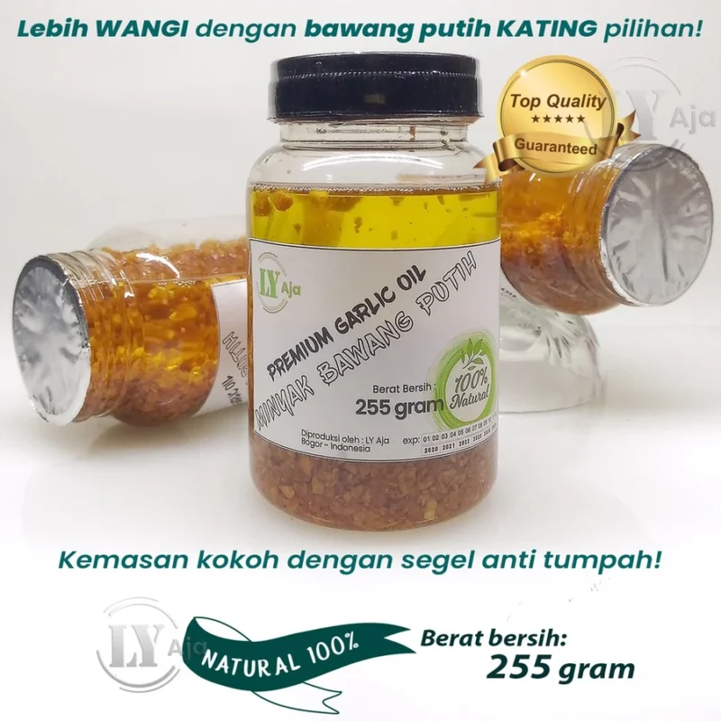 LY Aja Minyak Bawang Putih Kating Goreng 255 g – Premium Garlic Cooking Oil Tanpa Pengawet - Image 2