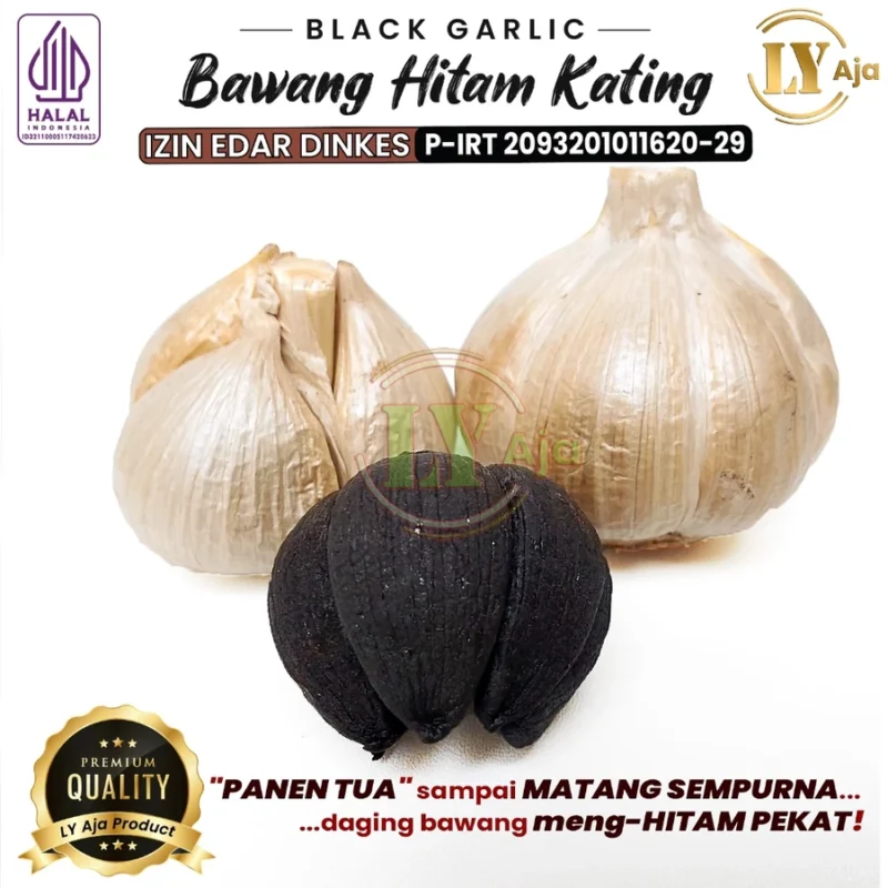 Bawang Hitam Kating Black Garlic Sweet Bulbs LY Aja 500 Gram - Image 3