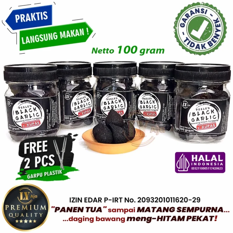 Bawang Hitam Tunggal Kupas - LY Aja Peeled Black Garlic - Image 6