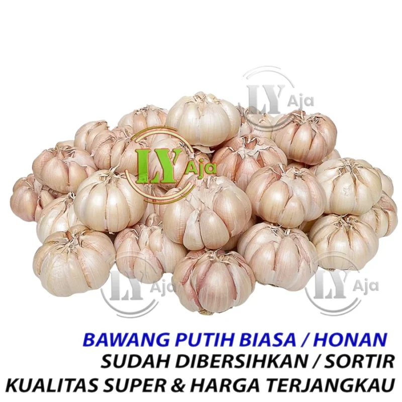 Bawang Putih Biasa Honan 1 KG BERSIH dan KOTOR Kualitas Super LY Aja 1Kg - Gambar 5