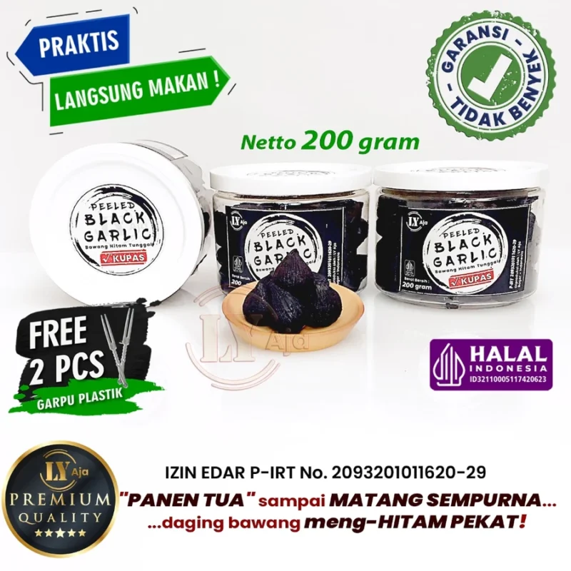 Bawang Hitam Tunggal Kupas - LY Aja Peeled Black Garlic - Image 11