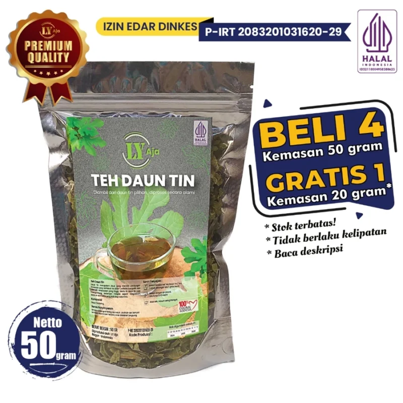 LY Aja Teh Daun Tin / Ara Kering – Daun Fig Herbal Alami Tanpa Campuran - Gambar 9