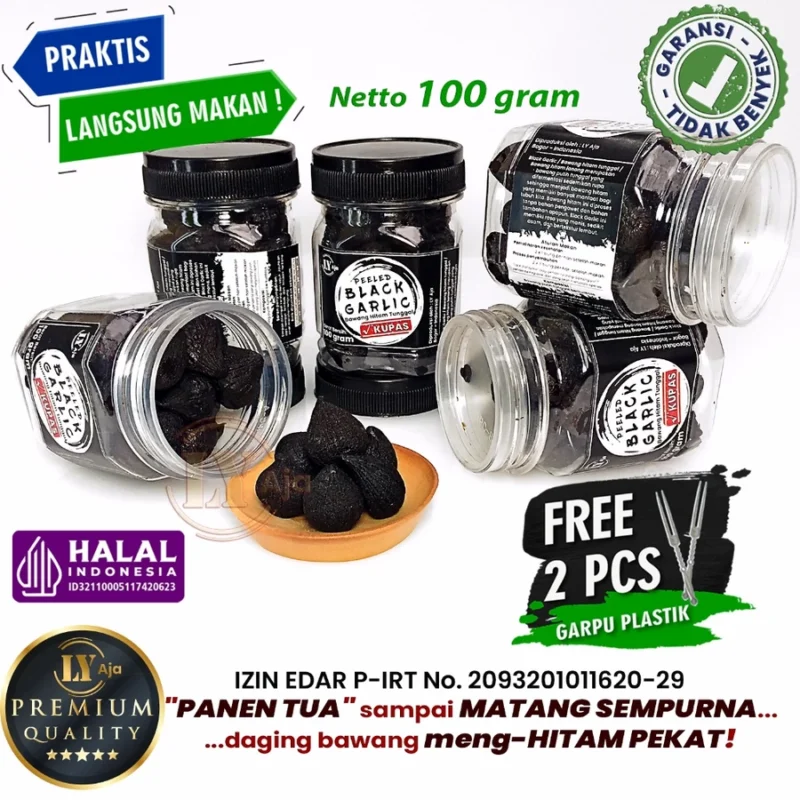 Bawang Hitam Tunggal Kupas - LY Aja Peeled Black Garlic - Image 5