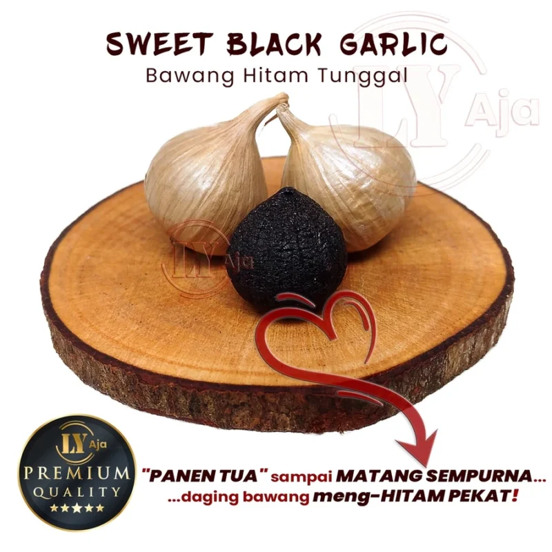 SUPER JUMBO PREMIUM Bawang Hitam Tunggal 250 Gram LY Aja Sweet Black Garlic - Image 4