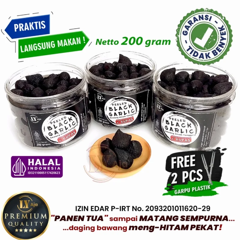 Bawang Hitam Tunggal Kupas - LY Aja Peeled Black Garlic - Image 8
