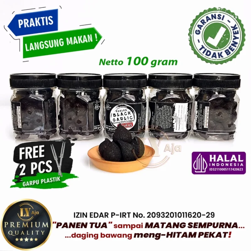 Bawang Hitam Tunggal Kupas - LY Aja Peeled Black Garlic - Image 2