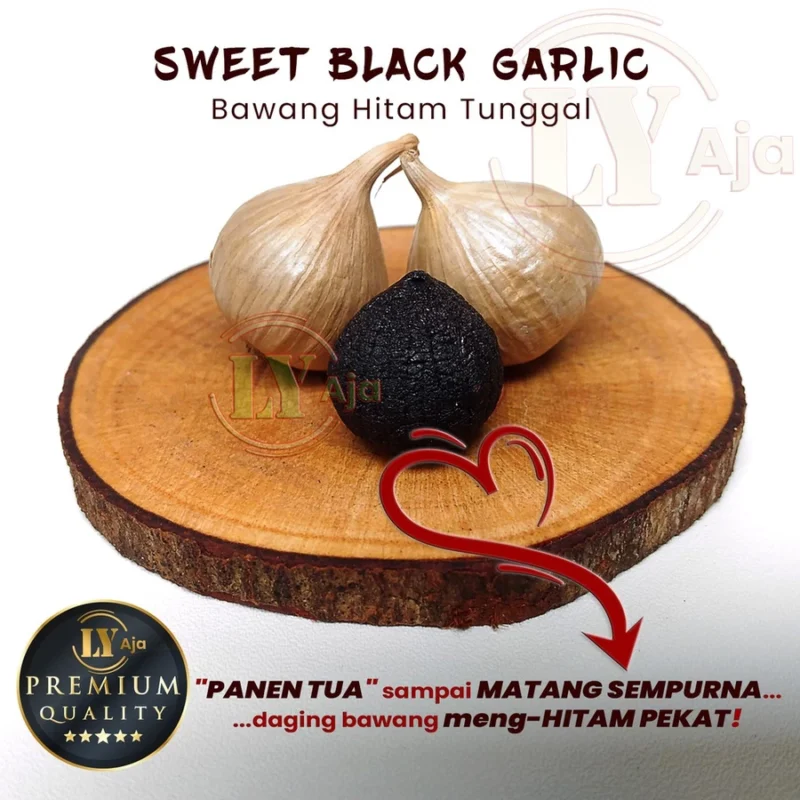 Bawang Hitam Tunggal 250 Gram LY Aja Lokal Super Premium Sweet Black Garlic - Gambar 8