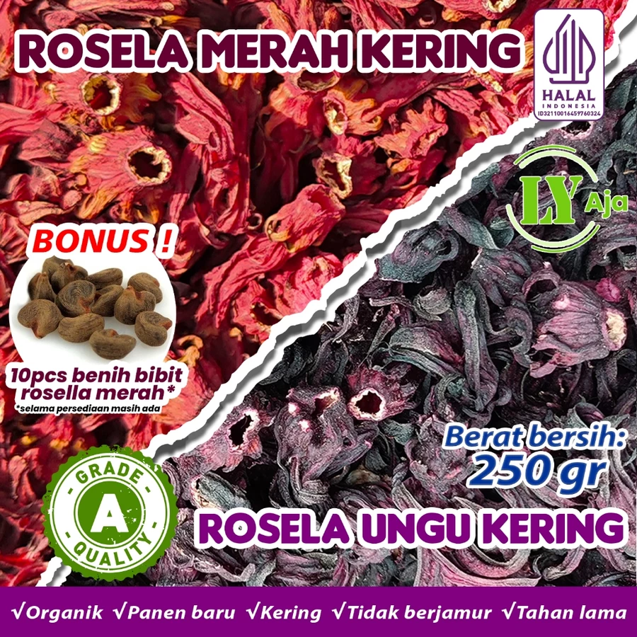 Teh bunga rosela merah & ungu - LY Aja