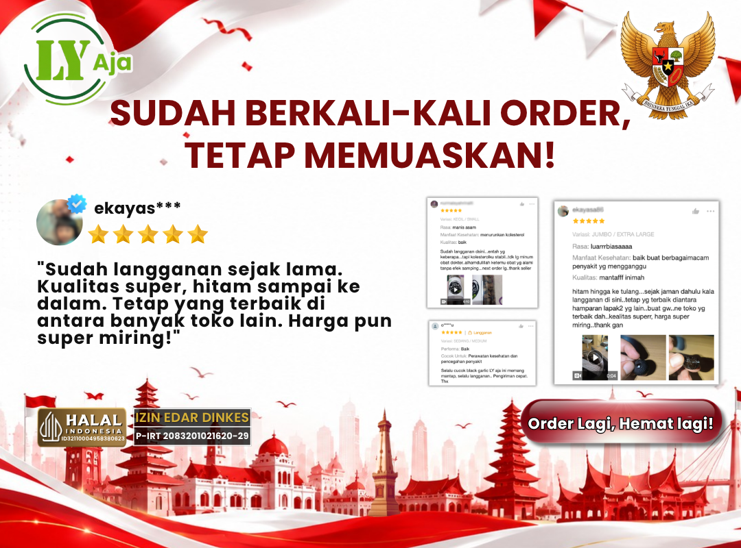 Testimoni pelanggan loyal LY Aja: Sudah berkali-kali order tetap puas dengan kualitas produk
